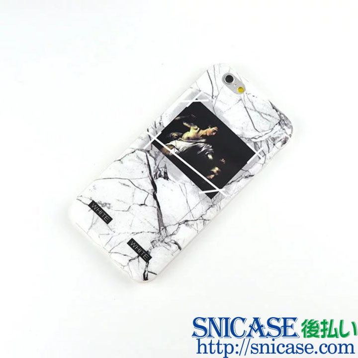 オフホワイト iphone7ケース 大理石紋