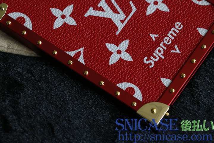 Vuitton Supreme iphone7ケース レッド