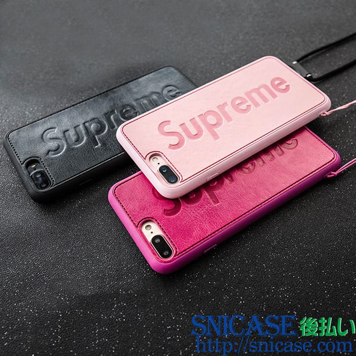 ネックストラップ付き iphone7ケース SUPREME