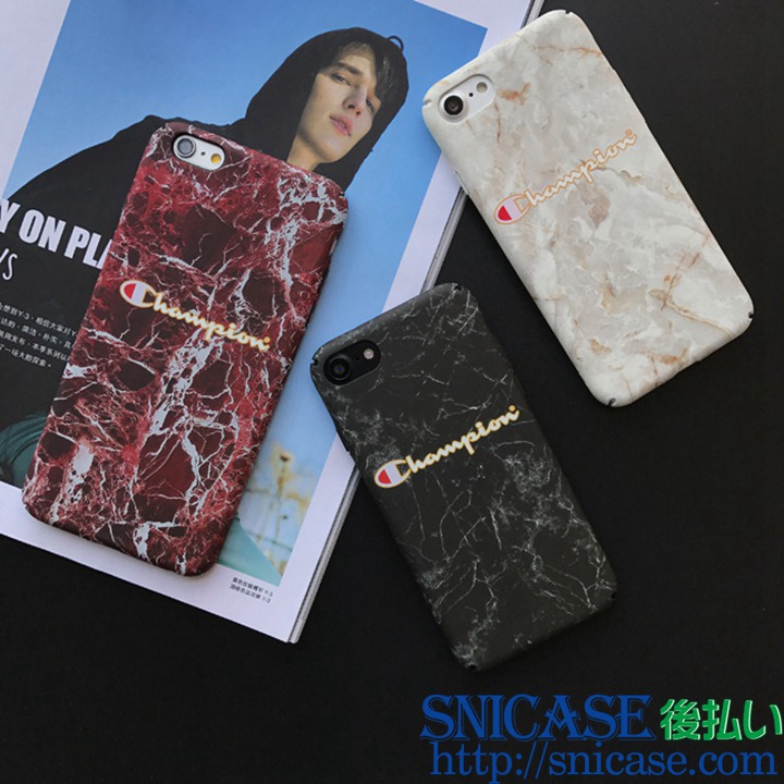 チャンピオン iphone7ケース 大理石柄