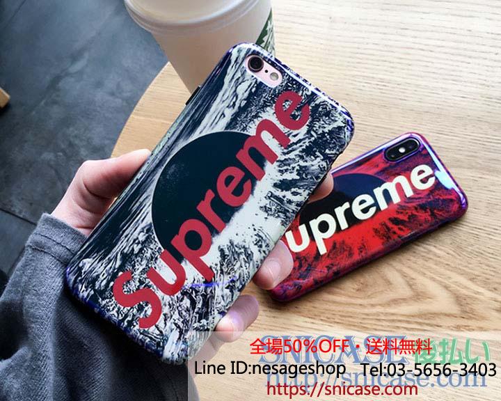 鏡面 Supreme iphonexケース