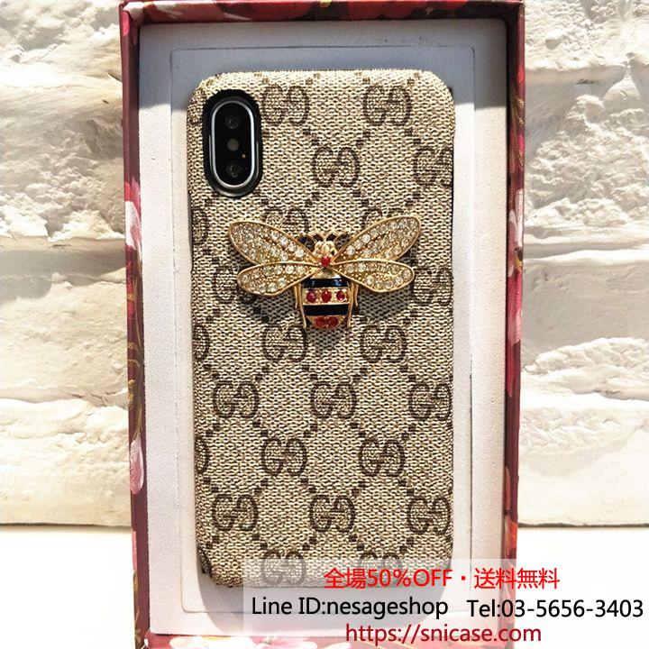 iPhone 8カバー GUCCI ミツバチ