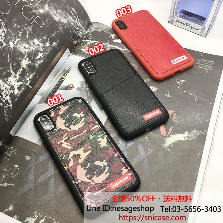 iphoneXケース シュプリーム カード入れ