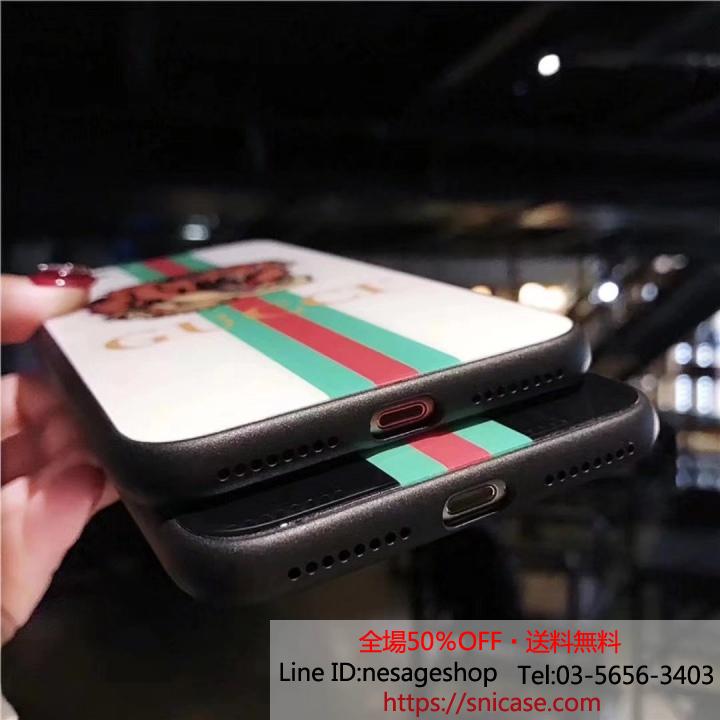 Gucci iPhoneXケース ガラス背面