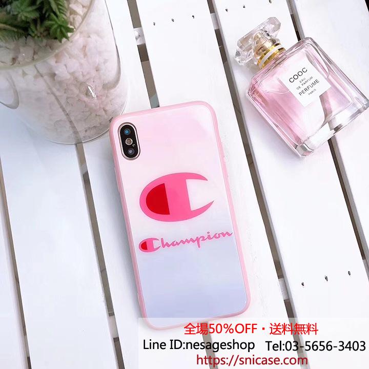 チャンピオン iPhone8PLUSケース ピンク