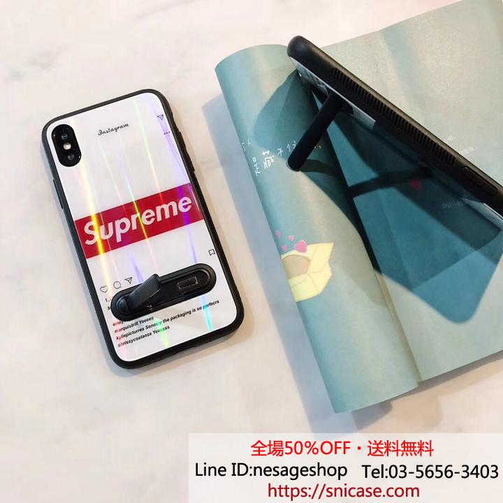 シュプリーム iPhoneXS/Xケース 背面ガラス