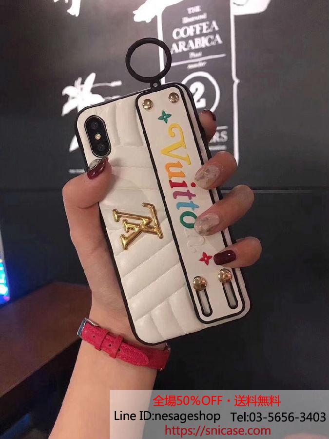 iPhoneXSMAX カバー ビトン ベルト付き
