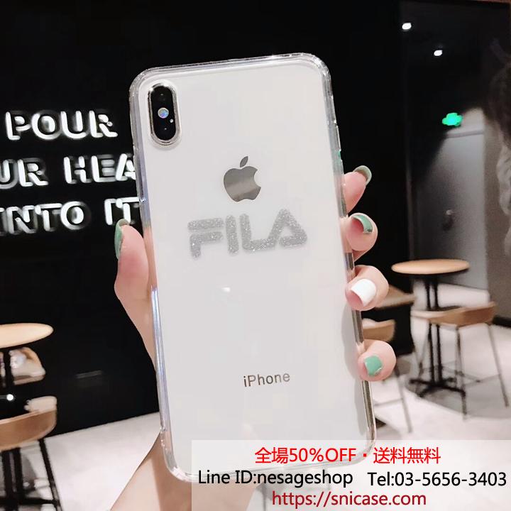 フィラ iPhoneXSMax ケース 背面ガラス