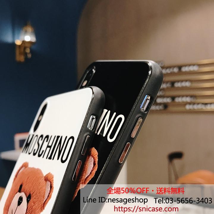 熊 iPhone XR/XS/Xカバー Moschino