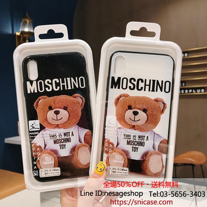 熊 iPhone XR/XS/Xカバー Moschino