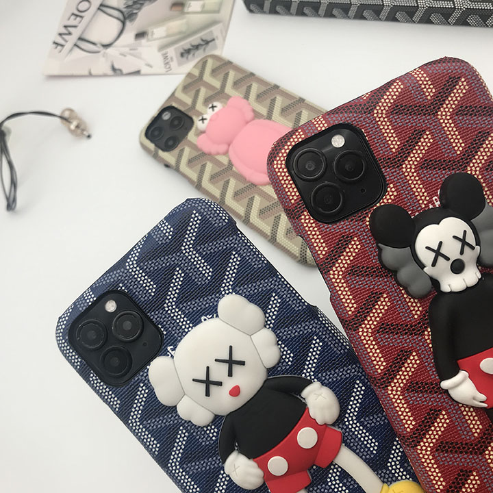 iPhone12 カバー Kaws シュリンクレザー